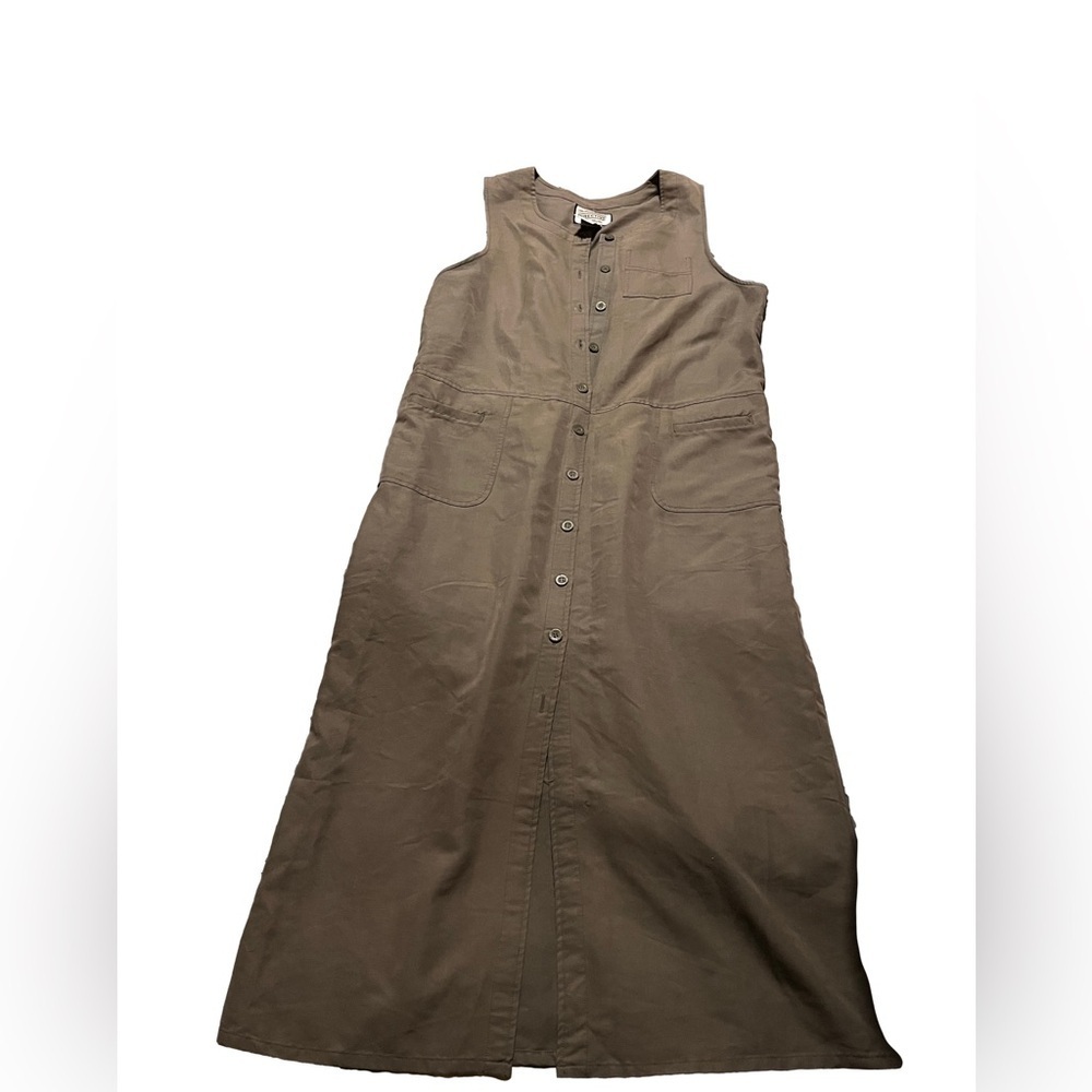 Vintage olive green utility dress
